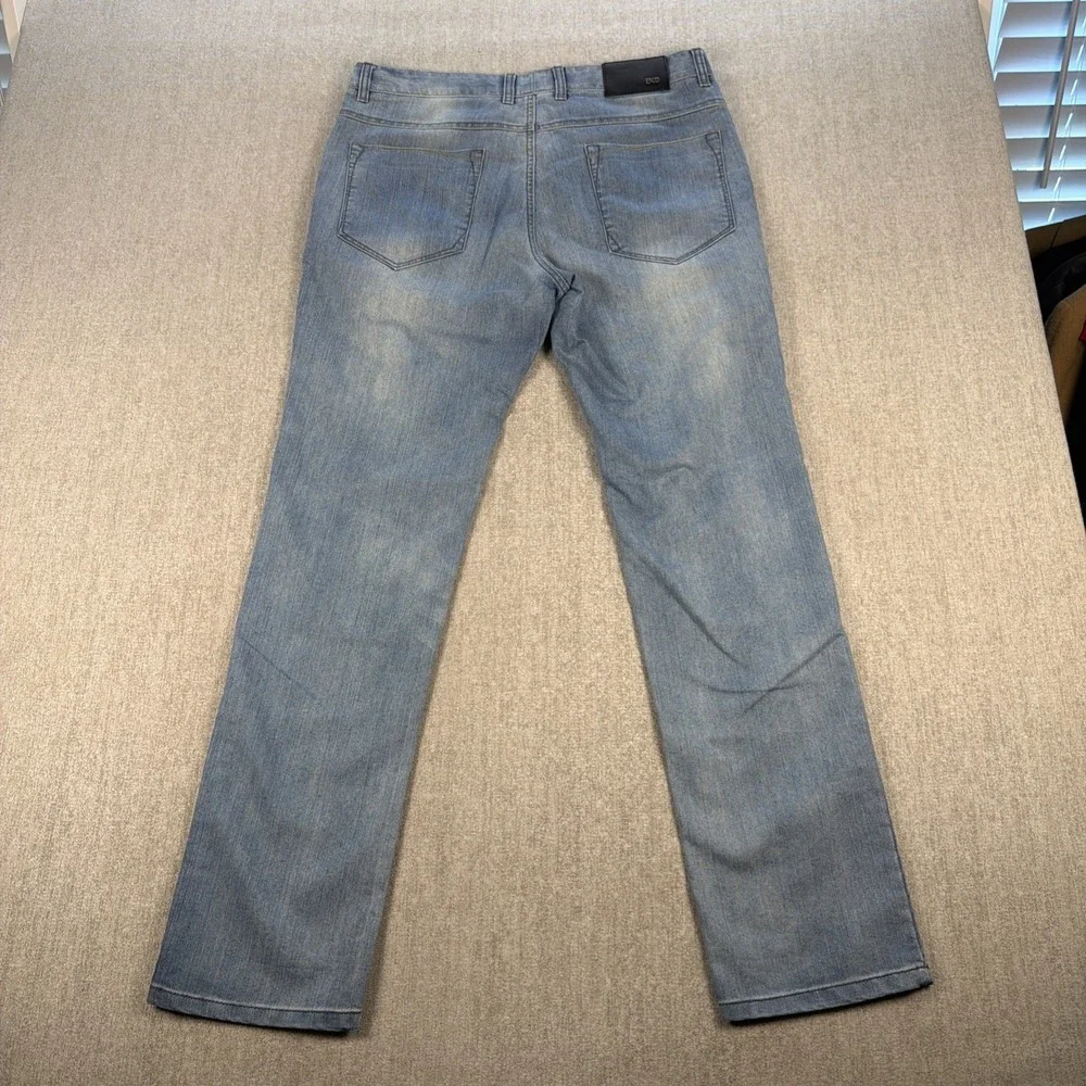 Enzo Tovare Jeans Women 34 Light Wash Denim 5 Pockets Straight Leg
